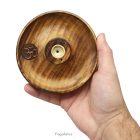 Füstölő pálca és kúp tartó - OM (fa)